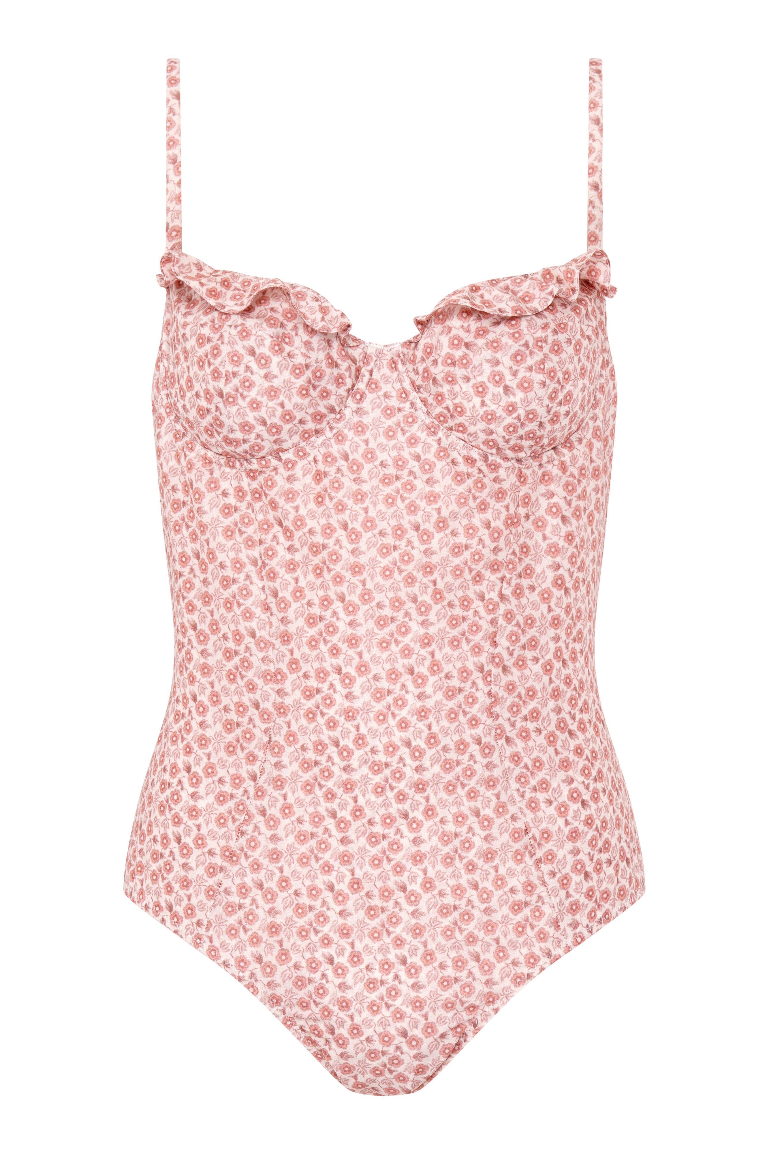 xanthe pink floral swimsuit