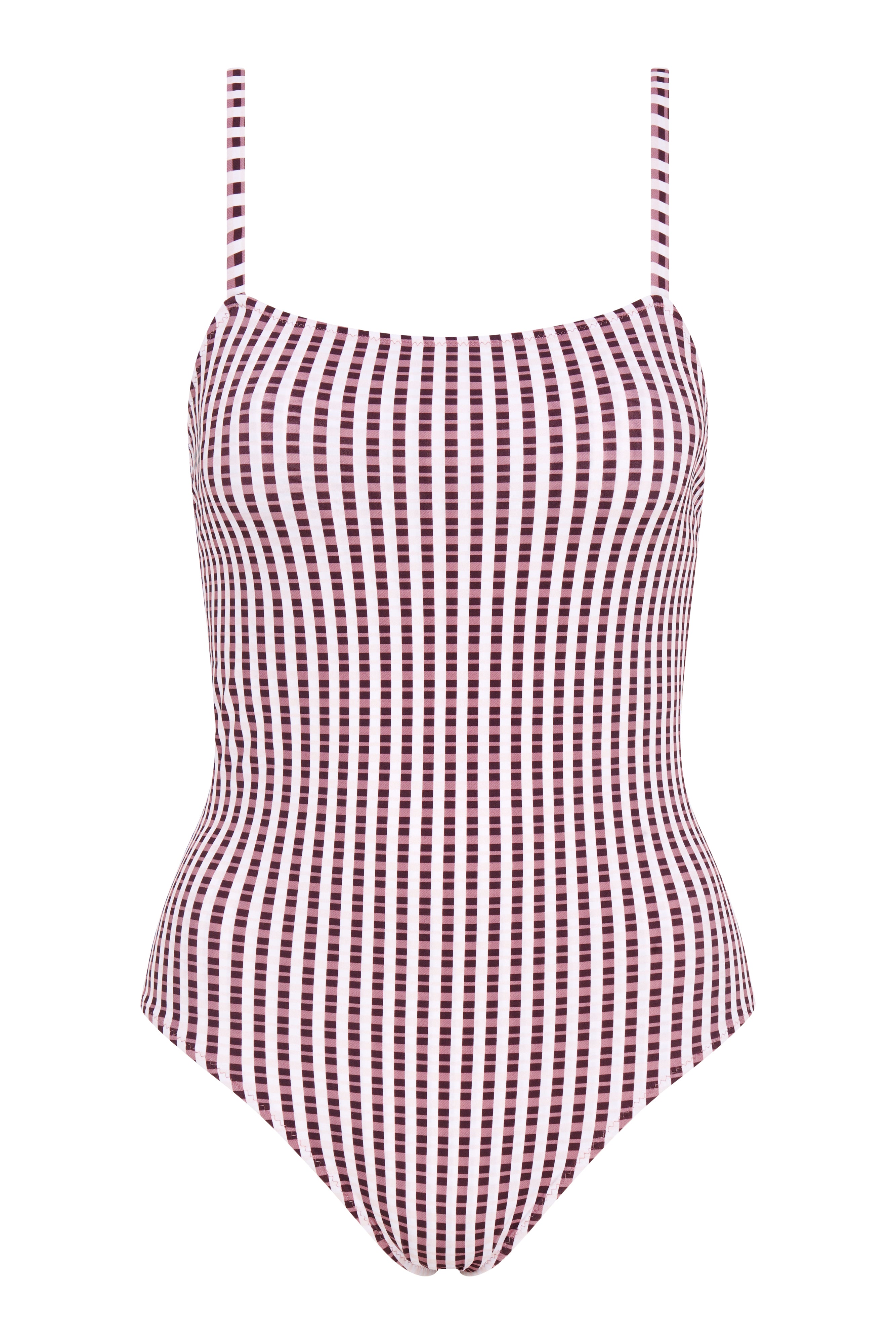 anita blush check swimsuit