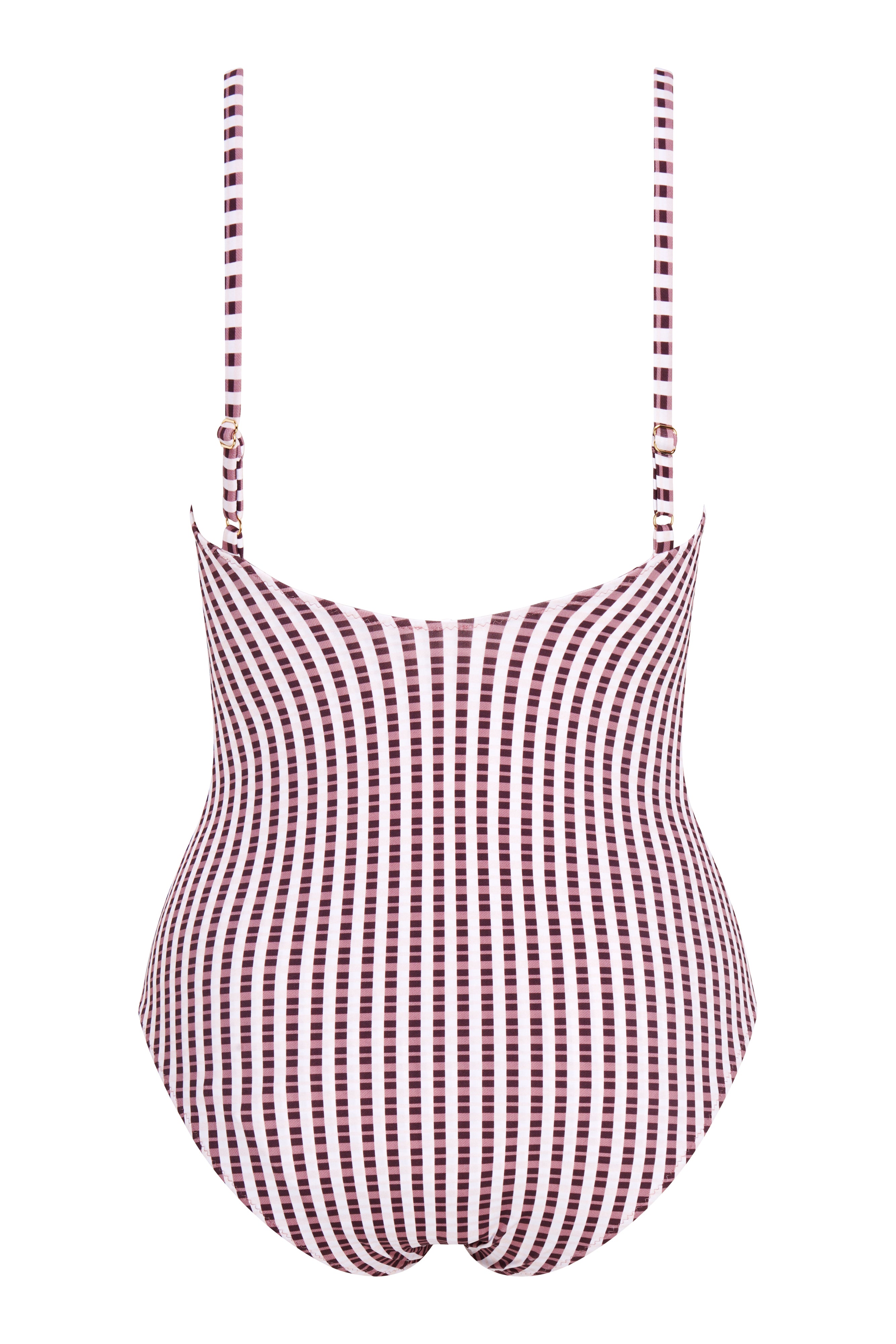 anita blush check swimsuit