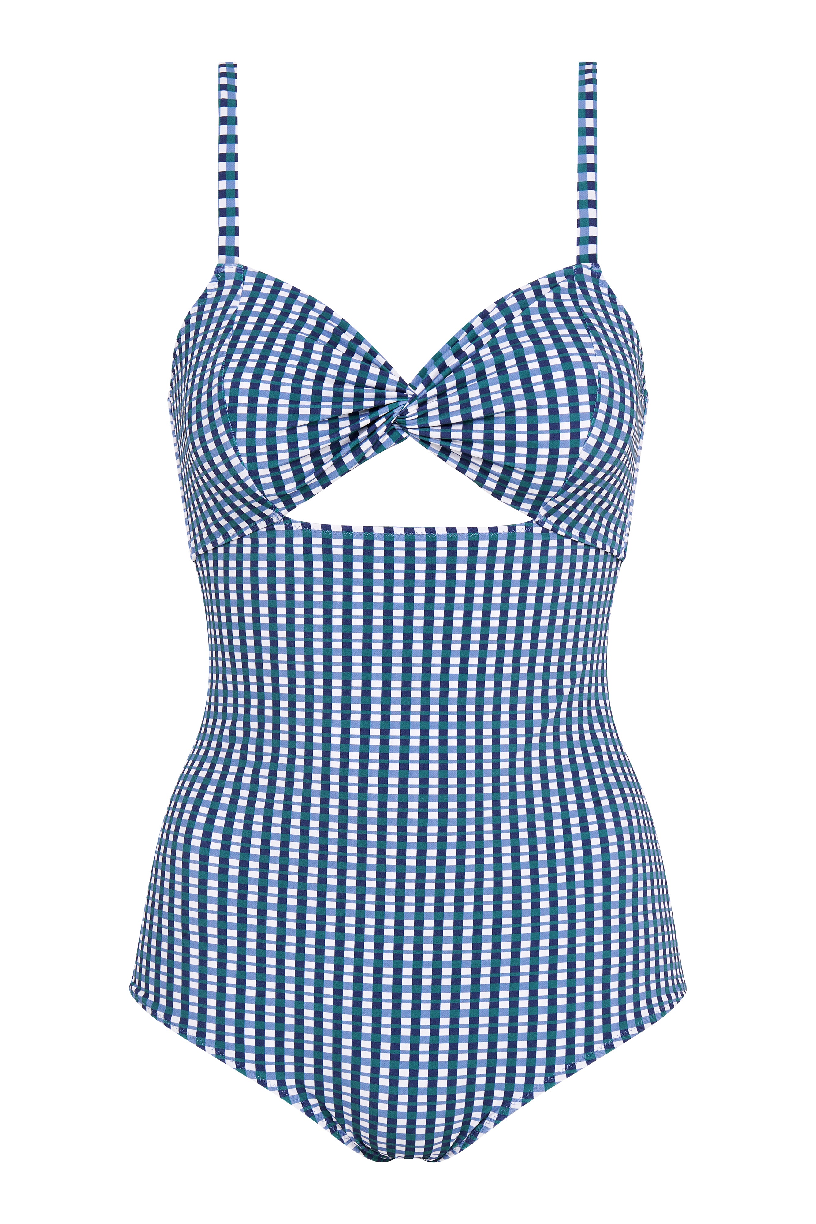 zoe indigo check swimsuit