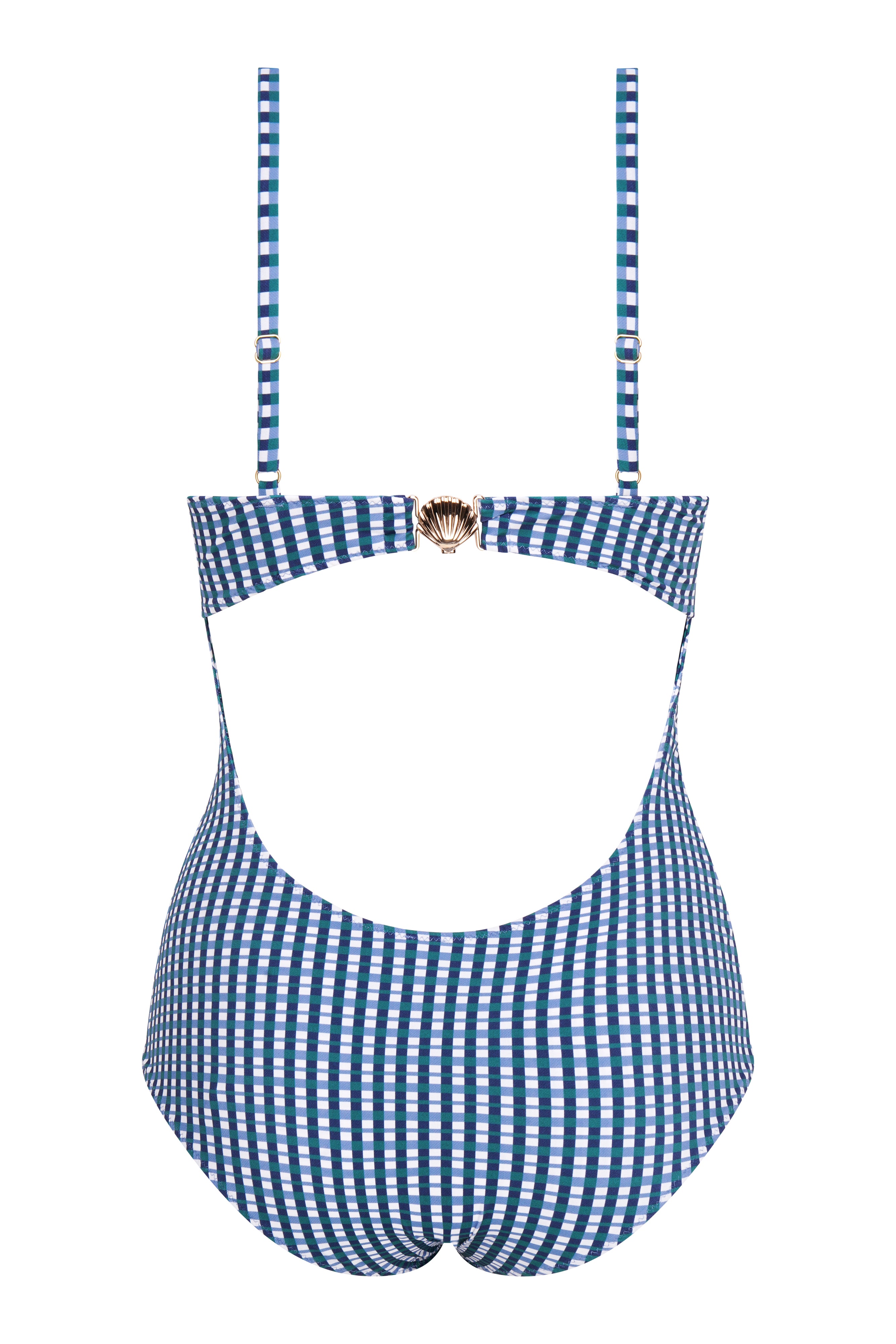 zoe indigo check swimsuit
