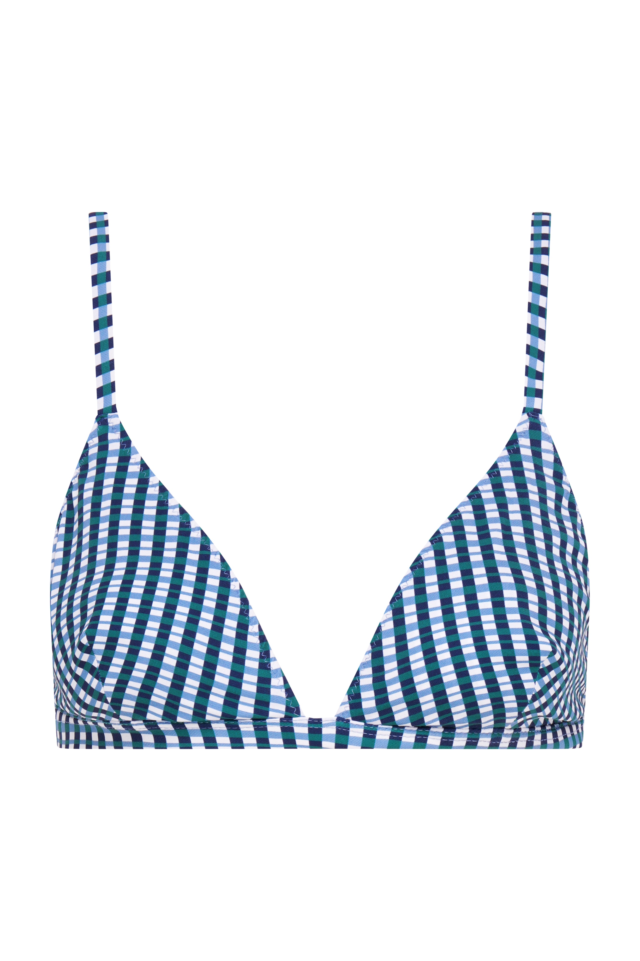 coco indigo check top