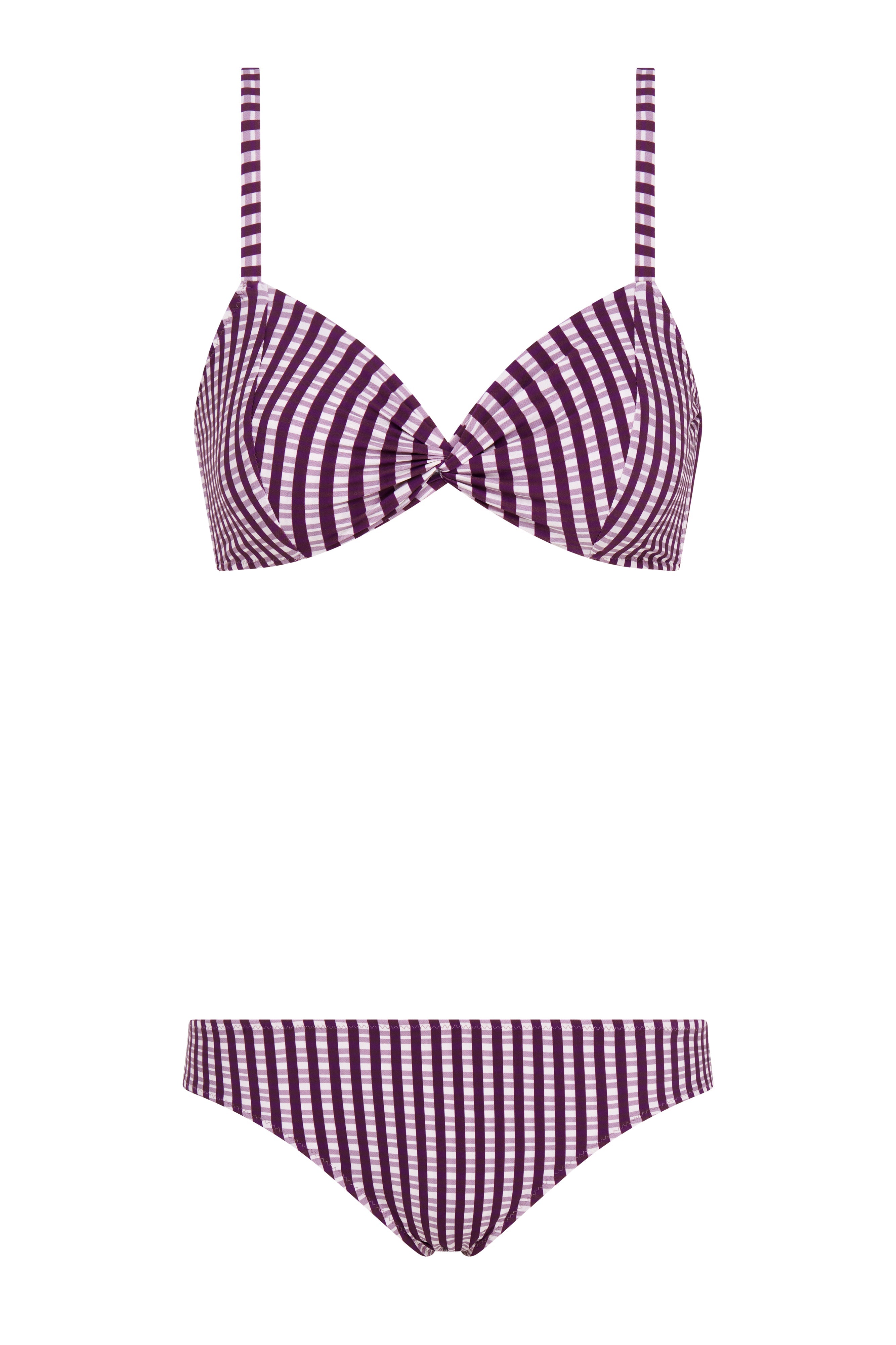 missy plum check top