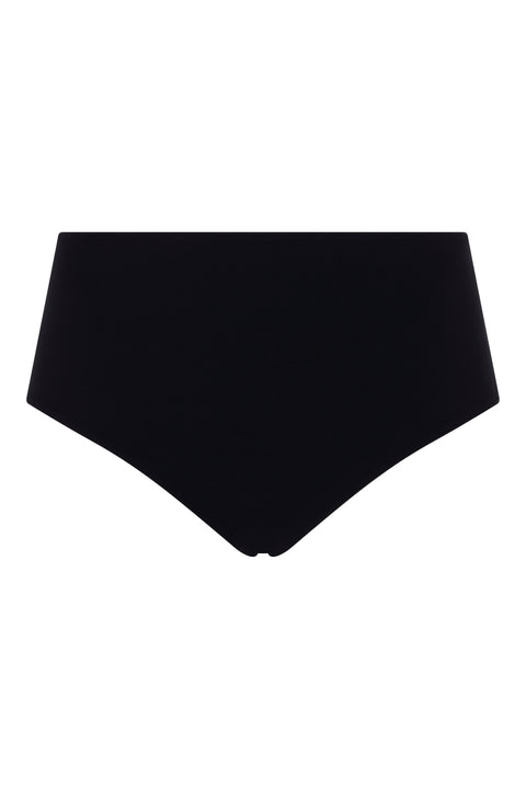 high-waisted black