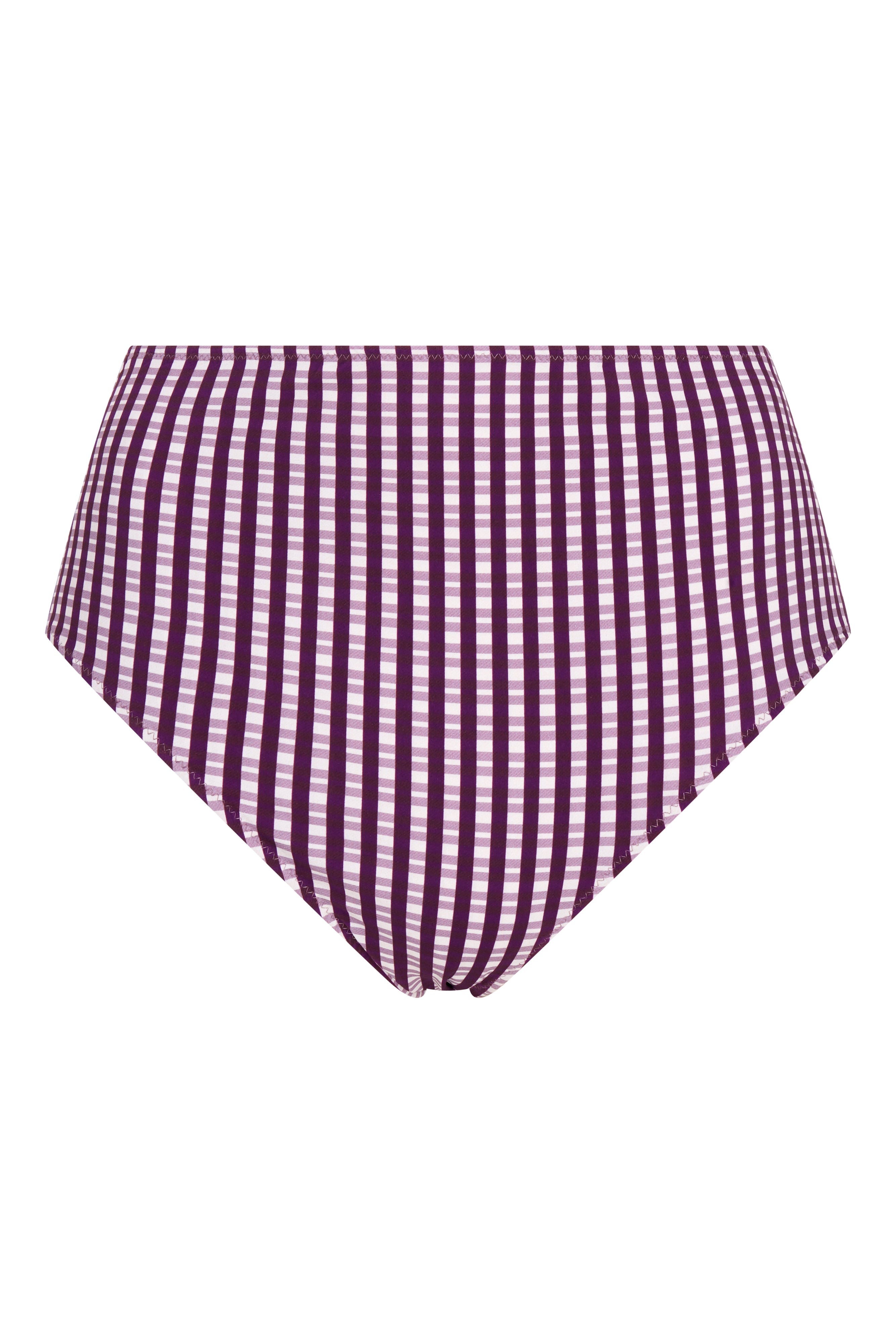 high-waisted plum check